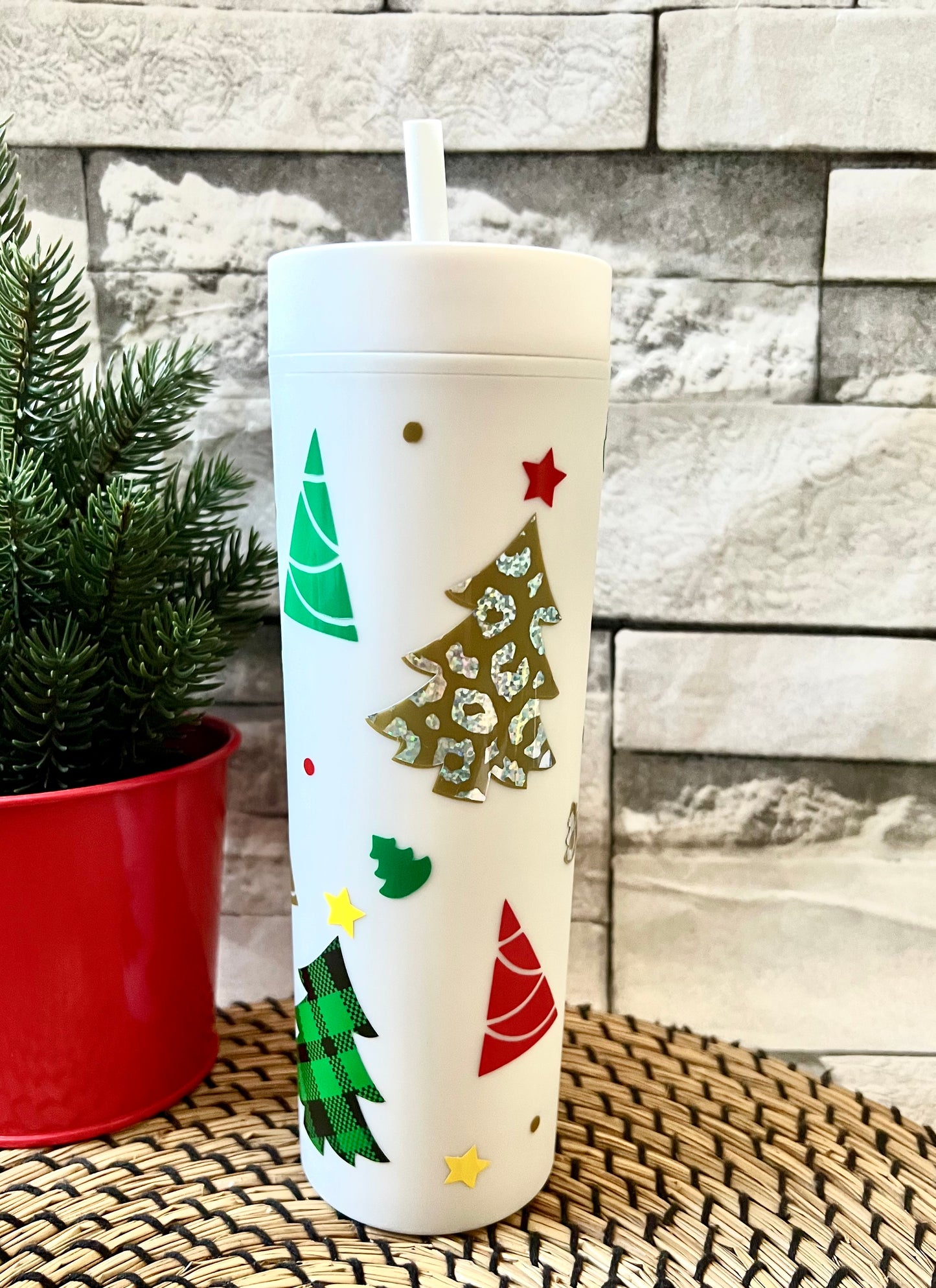 Christmas Tree Skinny Tumbler/Cup