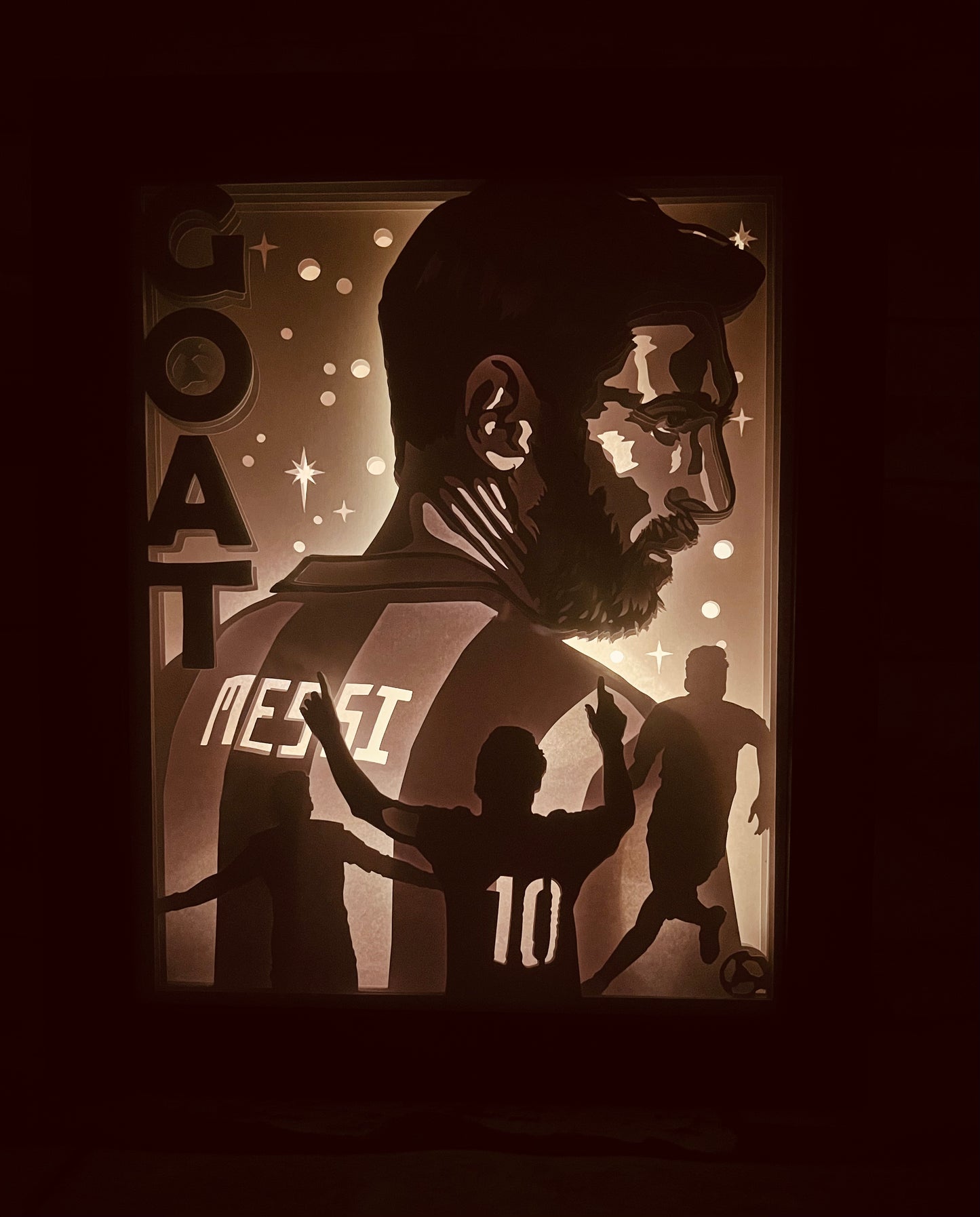 Lionel Messi Lightbox Fram