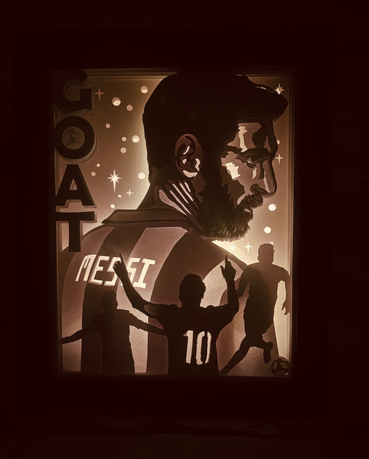 Lionel Messi Lightbox Fram
