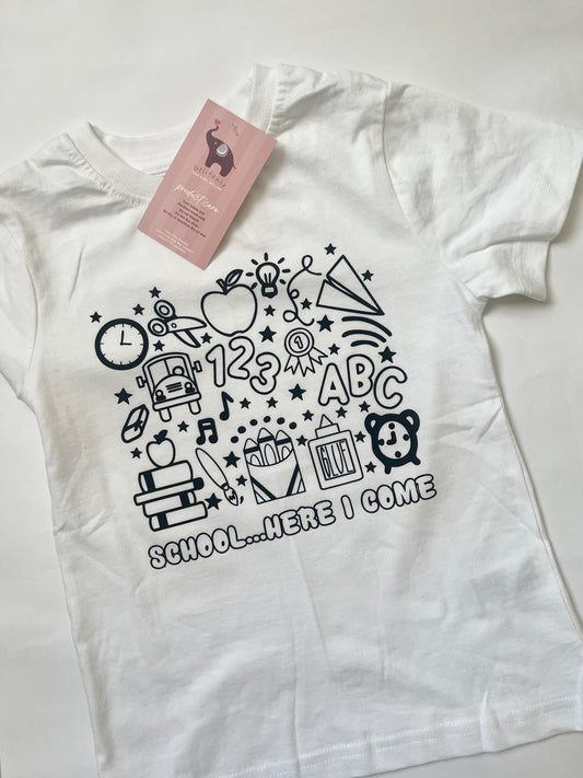 Back To School Color Your Own T-Shirt