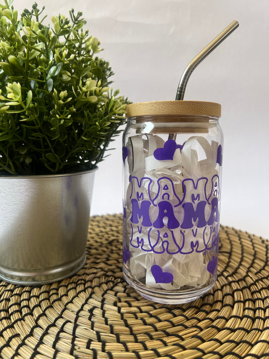 Mama/Mother’s Day Glass Libbey Can