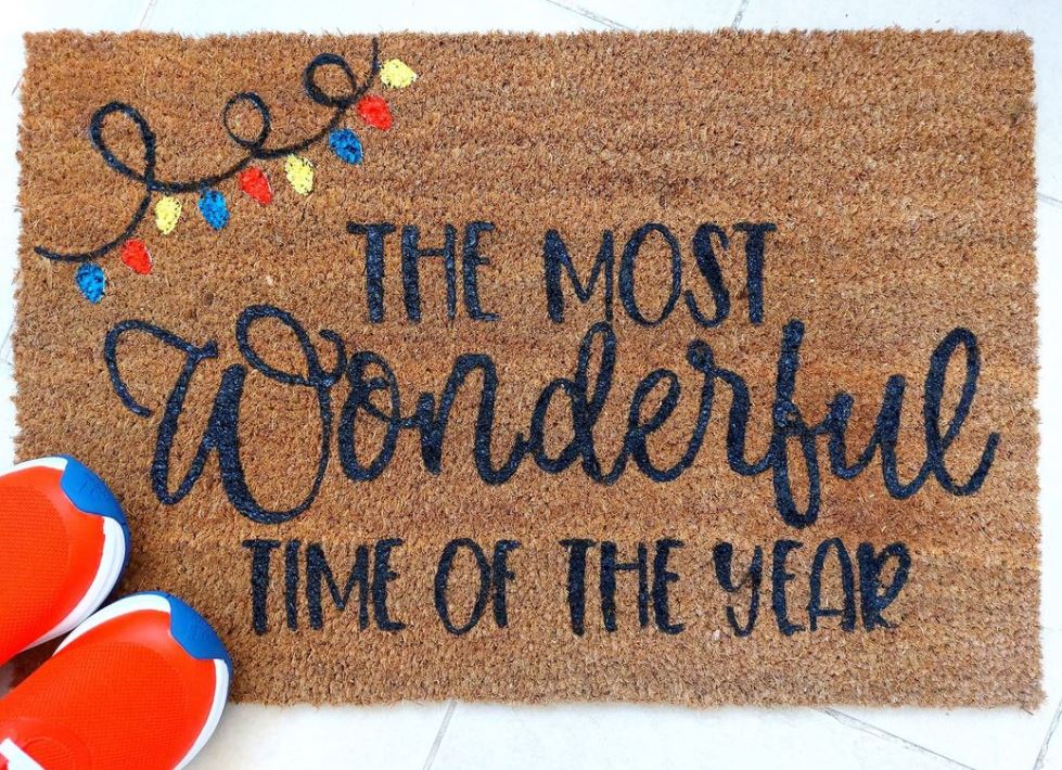 “The Most Wonderful Time of The Year “ Christmas Doormat