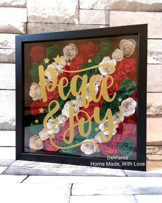 Peace and Joy Flower Frame Box