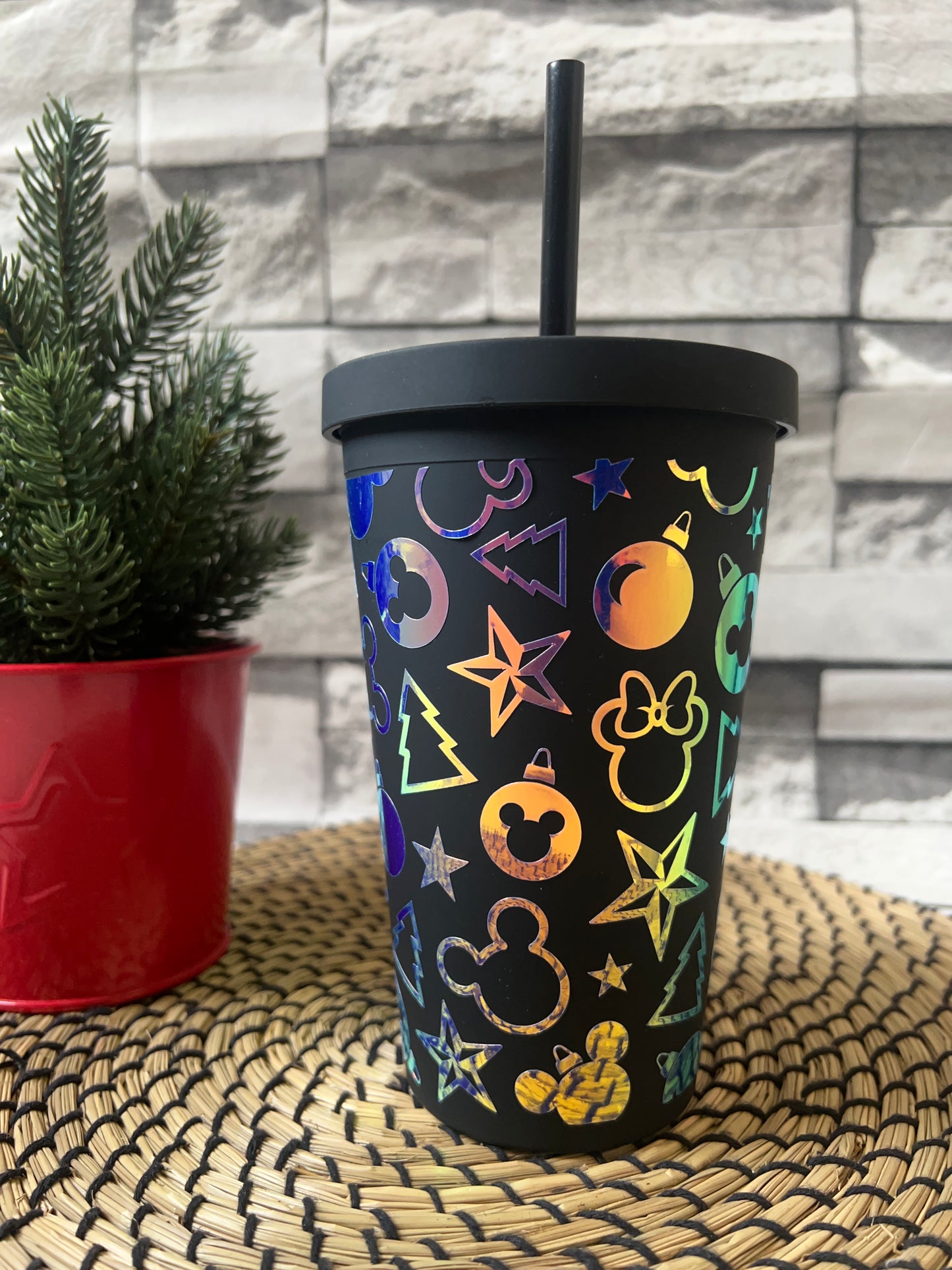 Mickey and Minnie  Mouse Christmas Cup